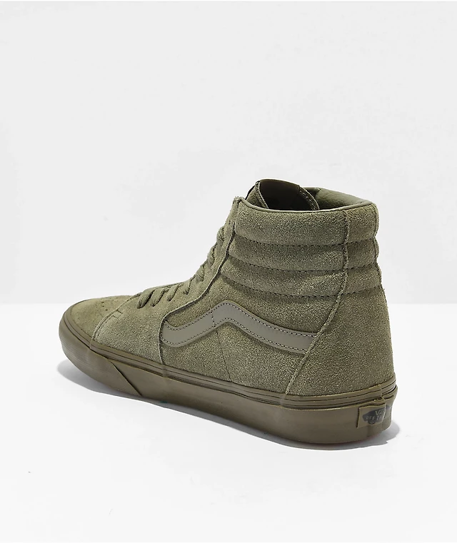 Sepatu Vans Sk8 Hi Vans Low Top Hombre Olive Canvas Khaki Vans