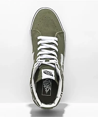 Vans Sk8-Hi Peace Paisley Grape Leaf Skate Shoes