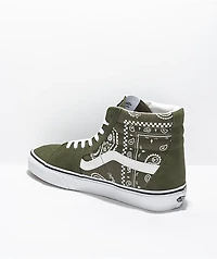 Vans Sk8-Hi Peace Paisley Grape Leaf Skate Shoes