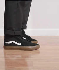 Vans Sk8-Hi Pro Black & Gum Skate Shoes