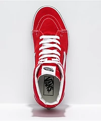 Vans Sk8-Hi Racing Red & White Skate Shoes