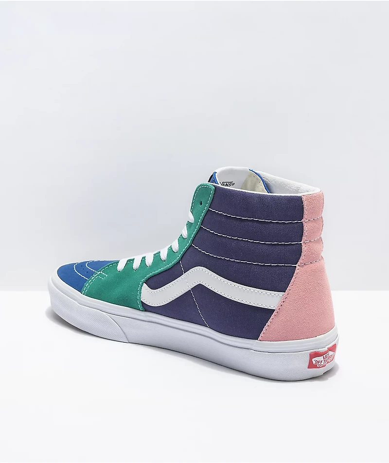 Vans Sk8-Hi Retro Court Multi & White Skate Shoes
