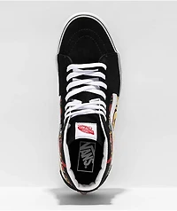Vans Sk8-Hi Santa Flame Black Skate Shoes