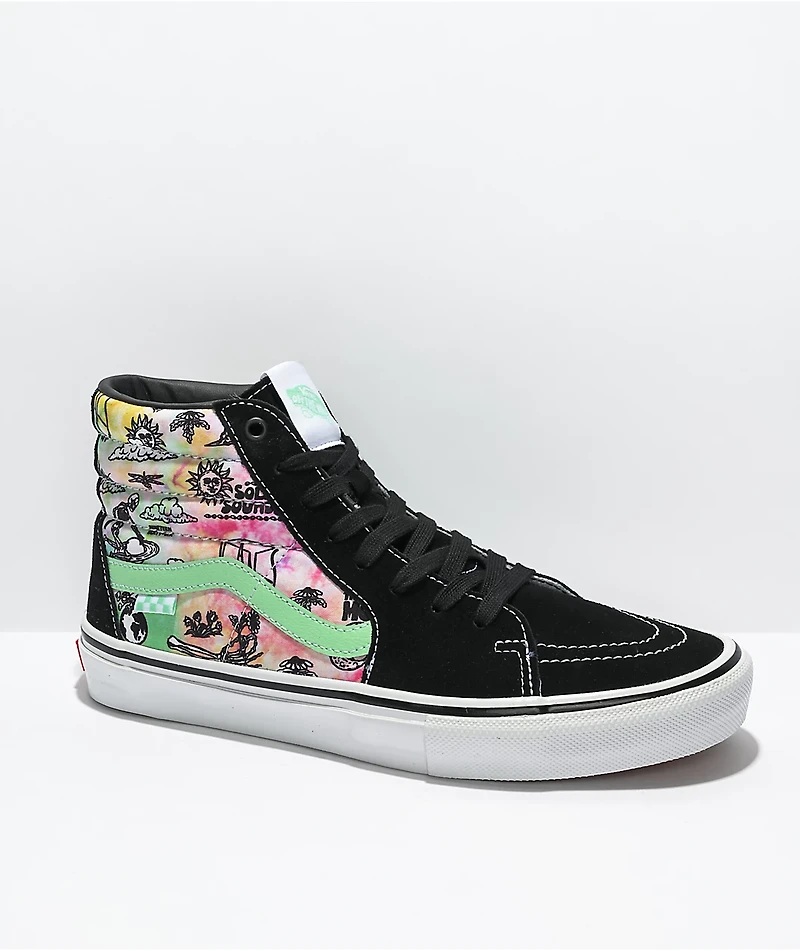 Vans Sk8-Hi Shroom Doom Black & White Skate Shoes