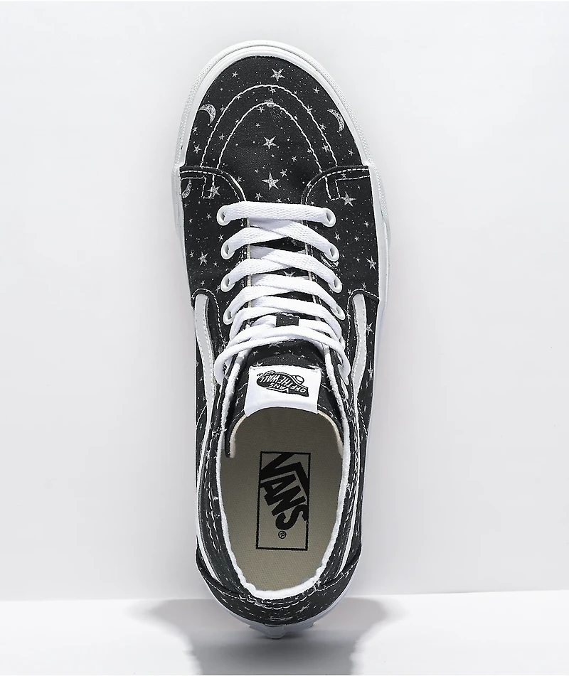 Vans Sk8-Hi Stars Black & White Tapered Skate Shoes