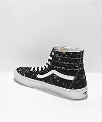 Vans Sk8-Hi Stars Black & White Tapered Skate Shoes