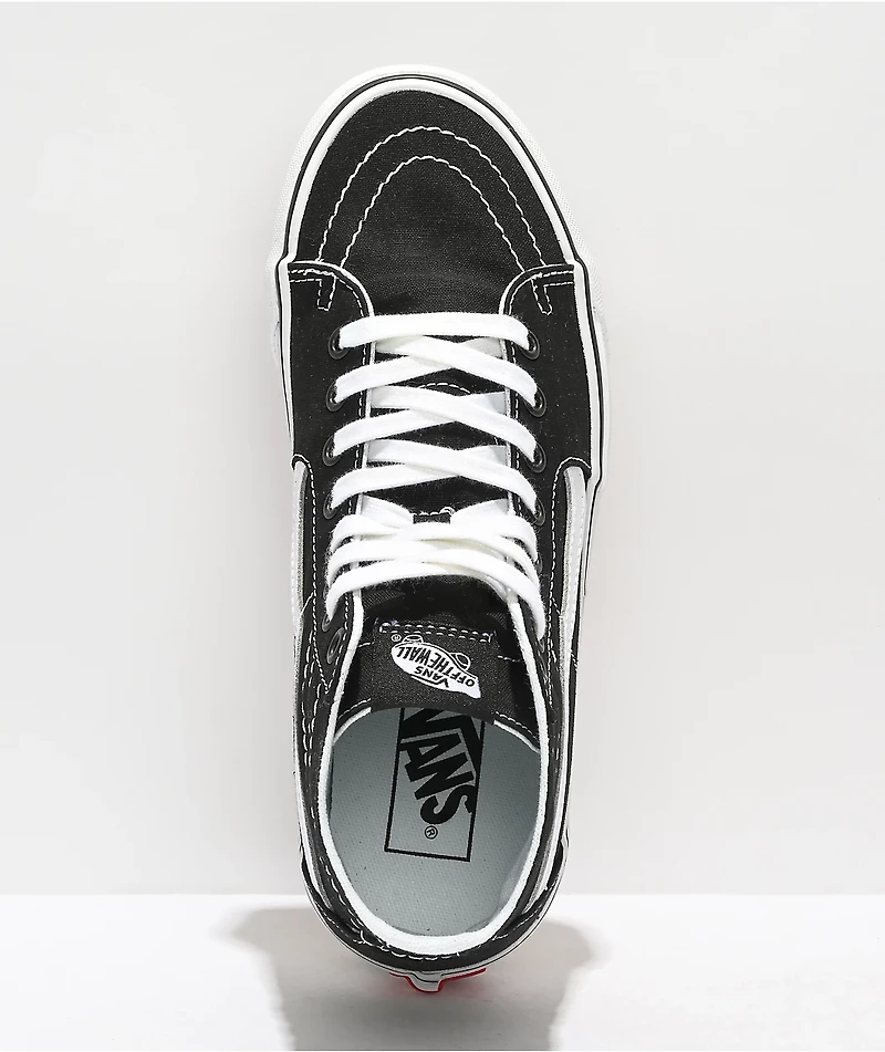 Vans Sk8-Hi Tapered Black & White Canvas Skate Shoes