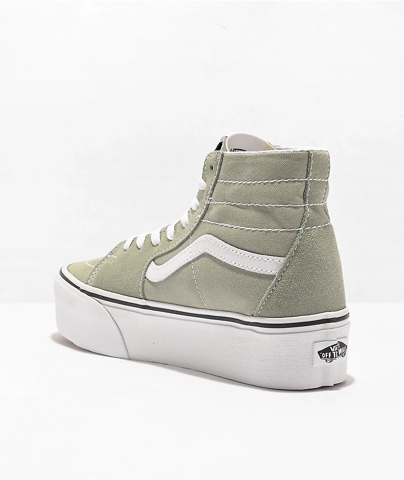 Vans Sk8-Hi Tapered Stackform Floral Embroidery Platform Shoes