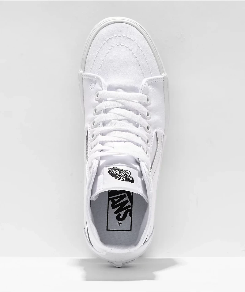 Vans Sk8-Hi Tapered Stackform True White Platform Shoes