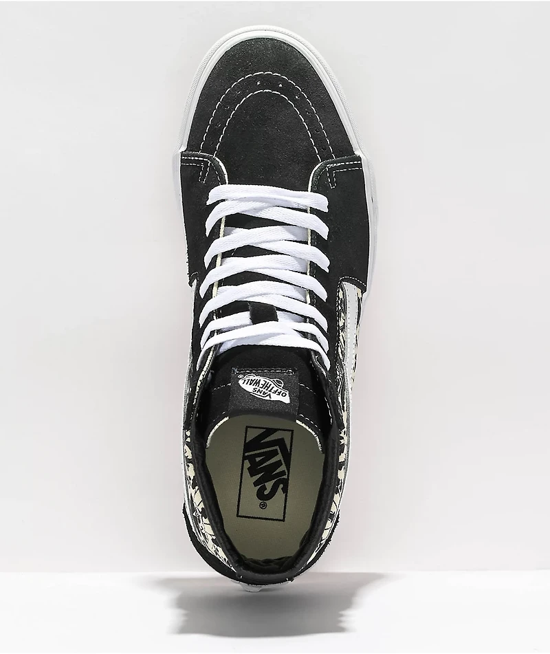 Vans Sk8-Hi Tapestry Black & Bone Skate Shoes