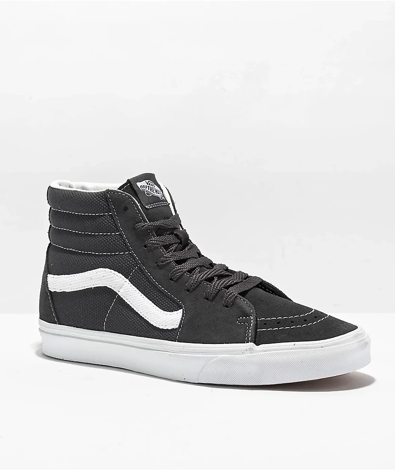 Vans Sk8-Hi Textured Asphalt & True White Skate Shoes