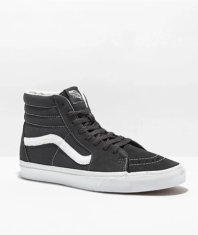 Vans Sk8-Hi Textured Asphalt & True White Skate Shoes