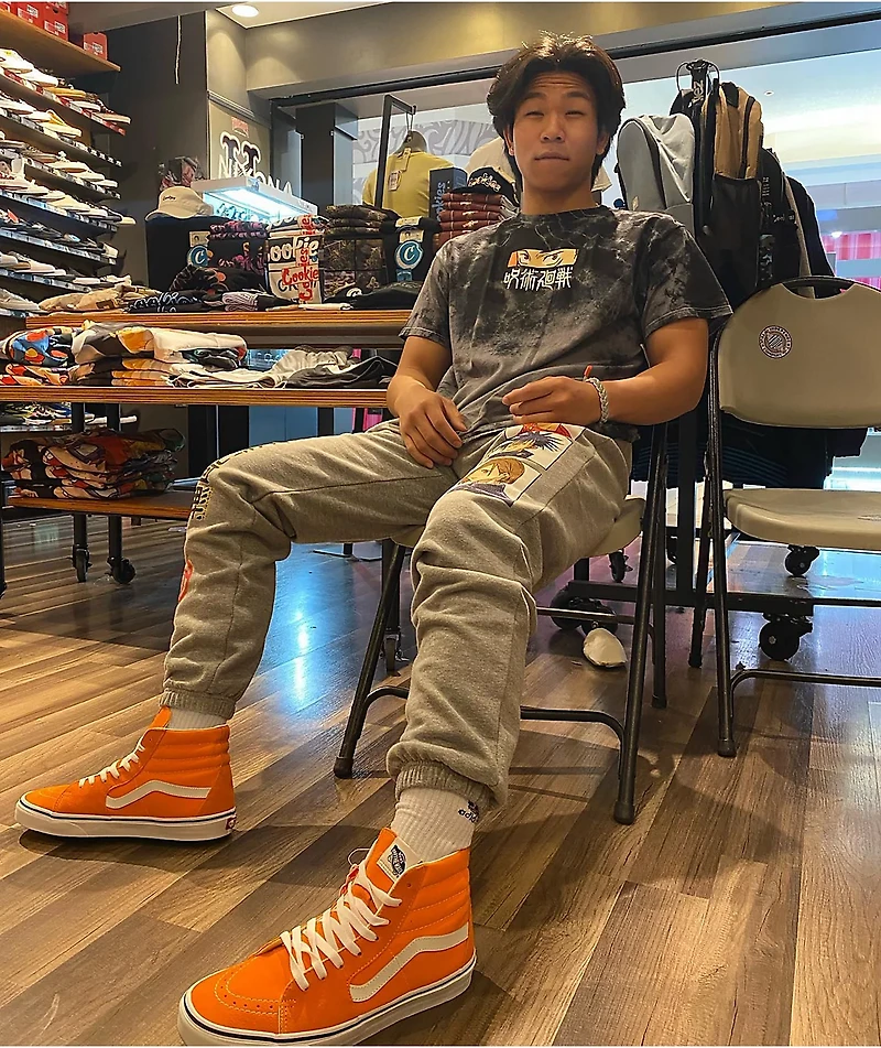 Vans Sk8-Hi Tiger Orange & White Skate Shoes