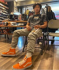 Vans Sk8-Hi Tiger Orange & White Skate Shoes