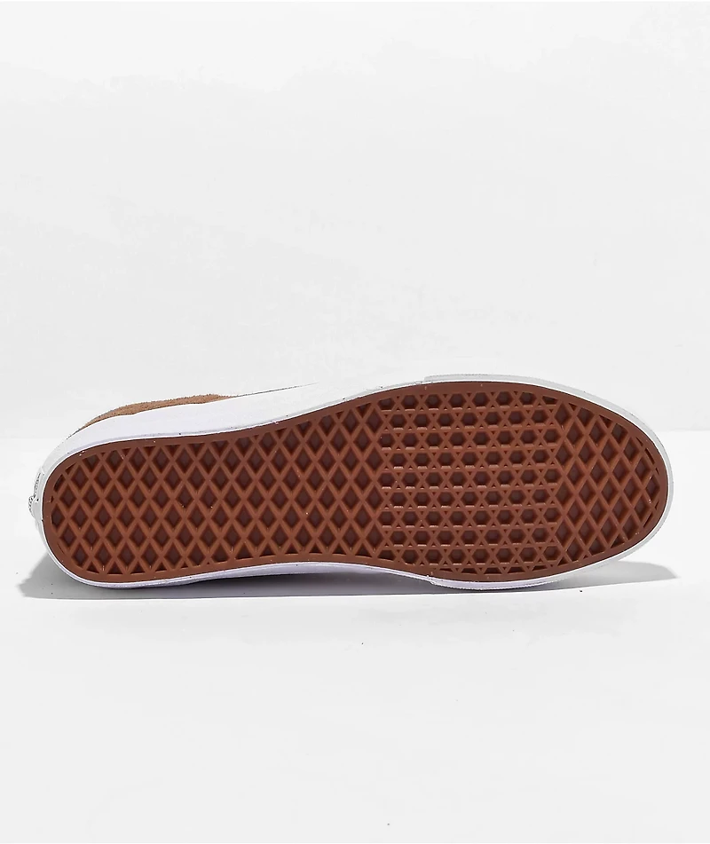 Vans Sk8-Hi Tobacco Brown Pig Suede Skate Shoes