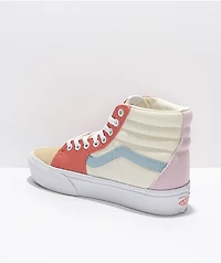 Vans Sk8-Hi Twill Pastel Block Platform Shoes