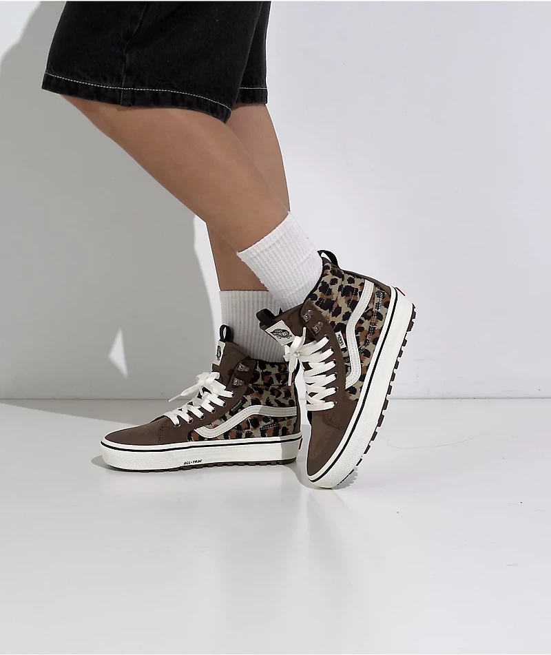 Vans Sk8 Hi Waterproof MTE Leopard Brown Shoes