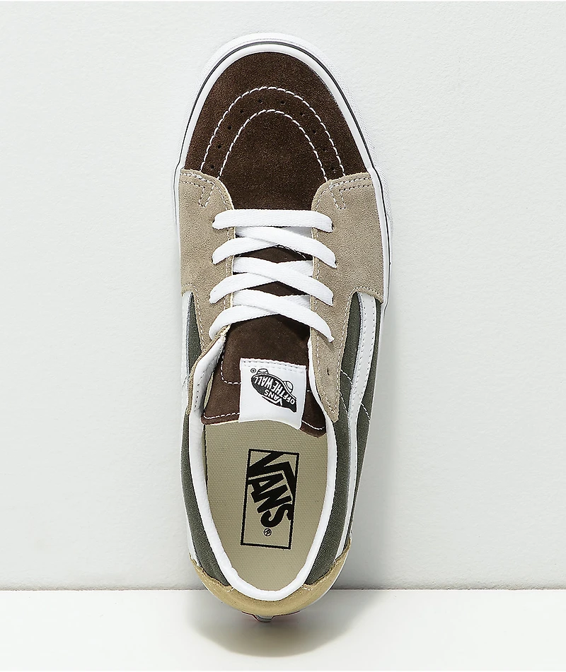 Vans Sk8-Low Brown & Green Skate Shoes