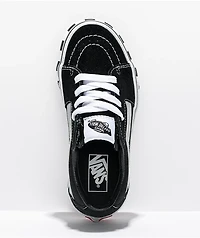 Vans Sk8-Low Reflective Black & White Skate Shoes