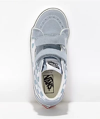 Vans Sk8-Mid V Check Ashley Blue Skate Shoes