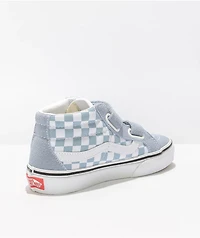 Vans Sk8-Mid V Check Ashley Blue Skate Shoes