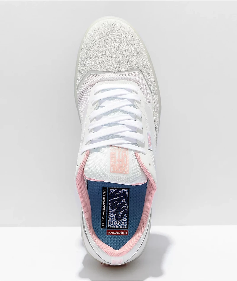 Vans Skate AVE Pro White & Powder Pink Shoes