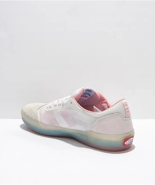 Vans Skate AVE Pro White Powder Pink Shoes at Hamilton Place in
