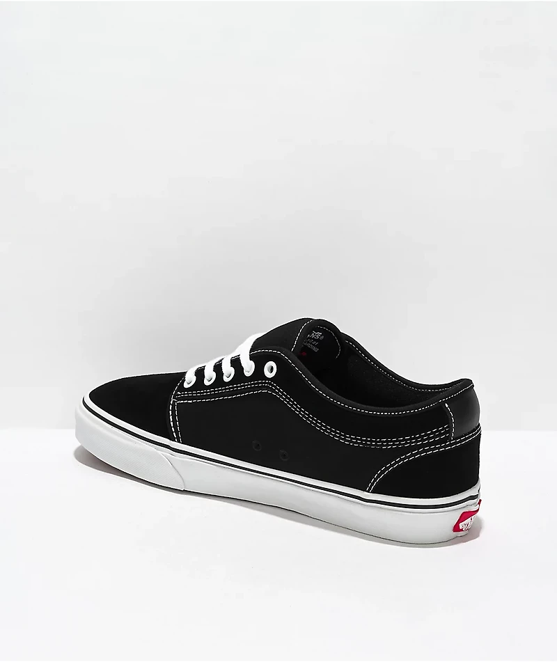 Vans Skate Chukka Low Black & White Suede Shoes