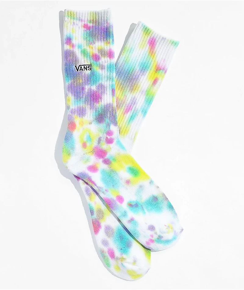 Vans Skate Classics Green & White Tie Dye Crew Socks