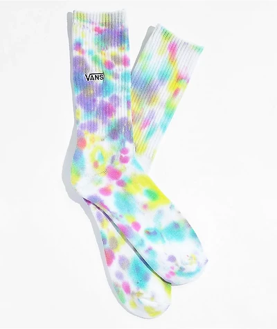 Vans Skate Classics Green & White Tie Dye Crew Socks