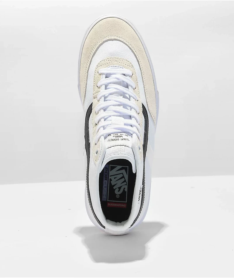 Vans Skate Crocket High White, Black Shoes