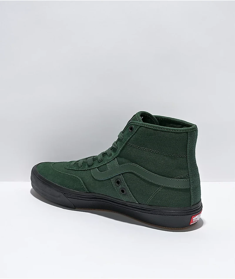 Vans Skate Crockett High Dark Green & Black Shoes