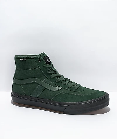 Vans Skate Crockett High Dark Green & Black Shoes