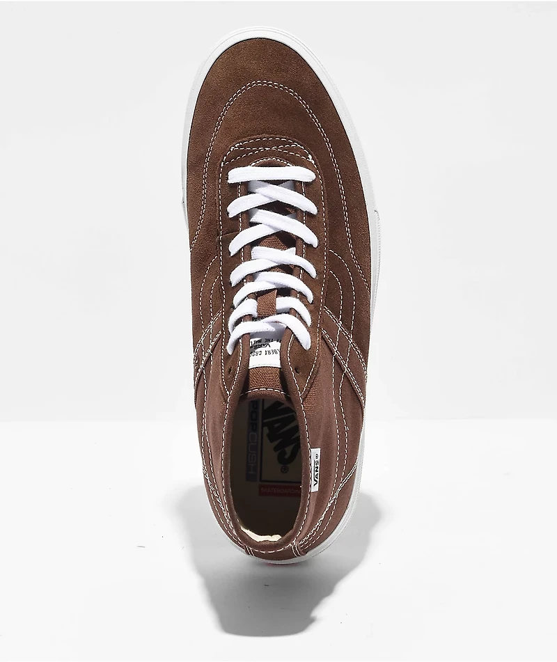 Vans Skate Crockett High Decon Brown & White Shoes