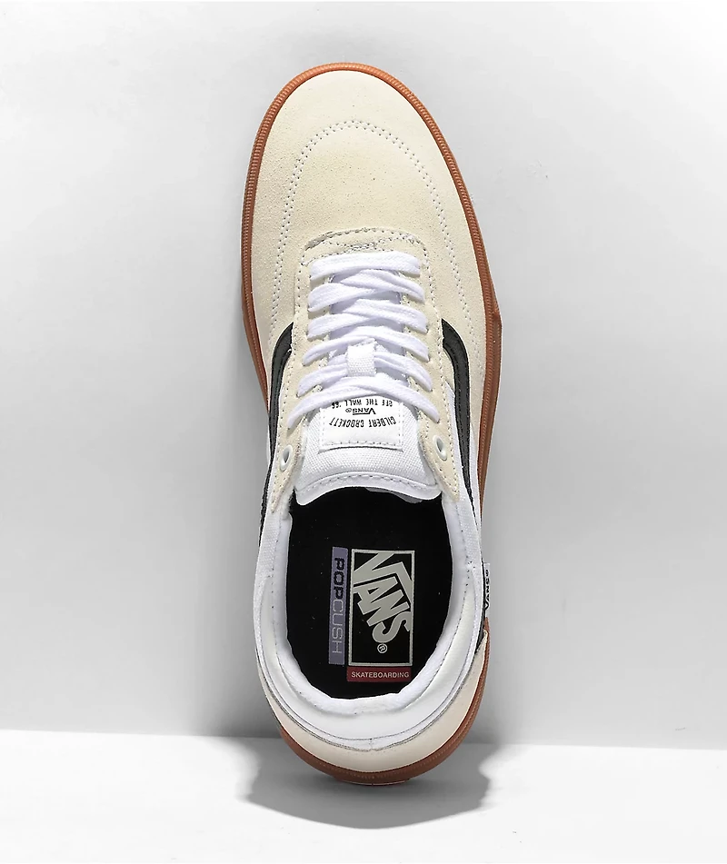 Vans Skate Crockett White & Gum Shoes