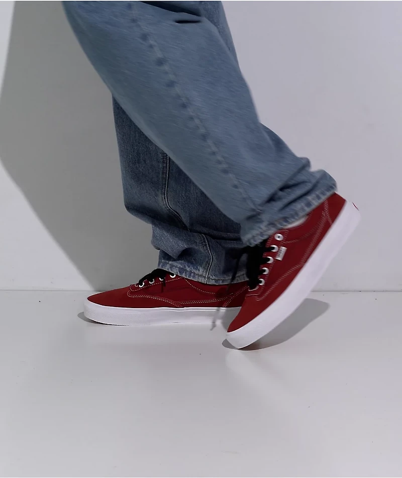 Vans Skate Curren Caples Red & White Skate Shoes