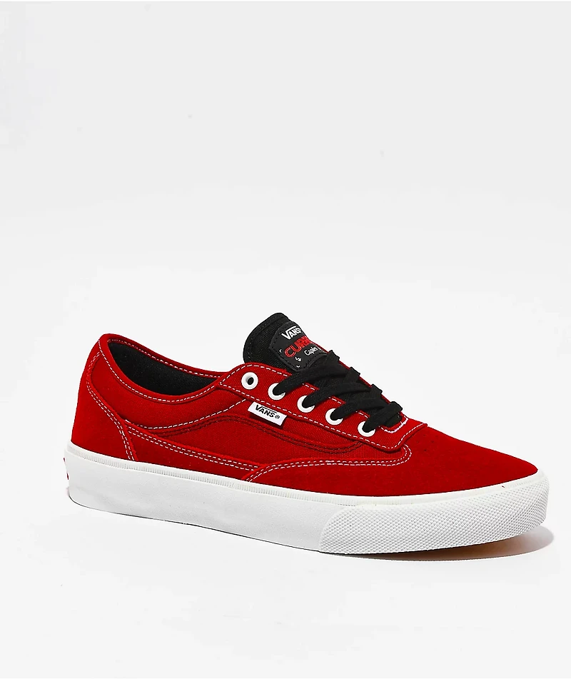Vans Skate Curren Caples Red & White Skate Shoes