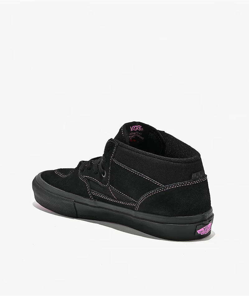 Vans Skate Half Cab Black & Magenta Skate Shoes