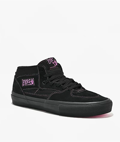 Vans Skate Half Cab Black & Magenta Skate Shoes