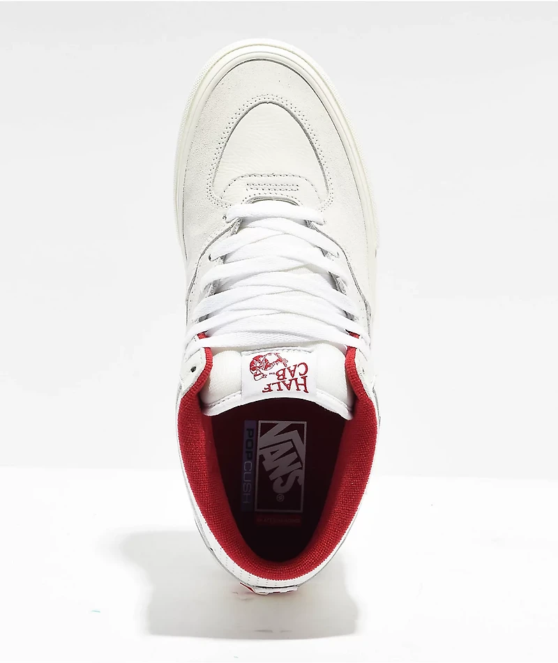 Vans Skate Half Cab Sport White & Red Shoes