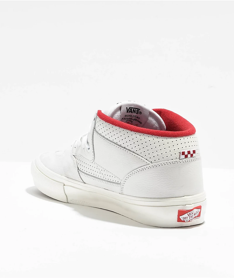 Vans Skate Half Cab Sport White & Red Shoes