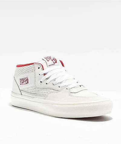Vans Skate Half Cab Sport White & Red Shoes