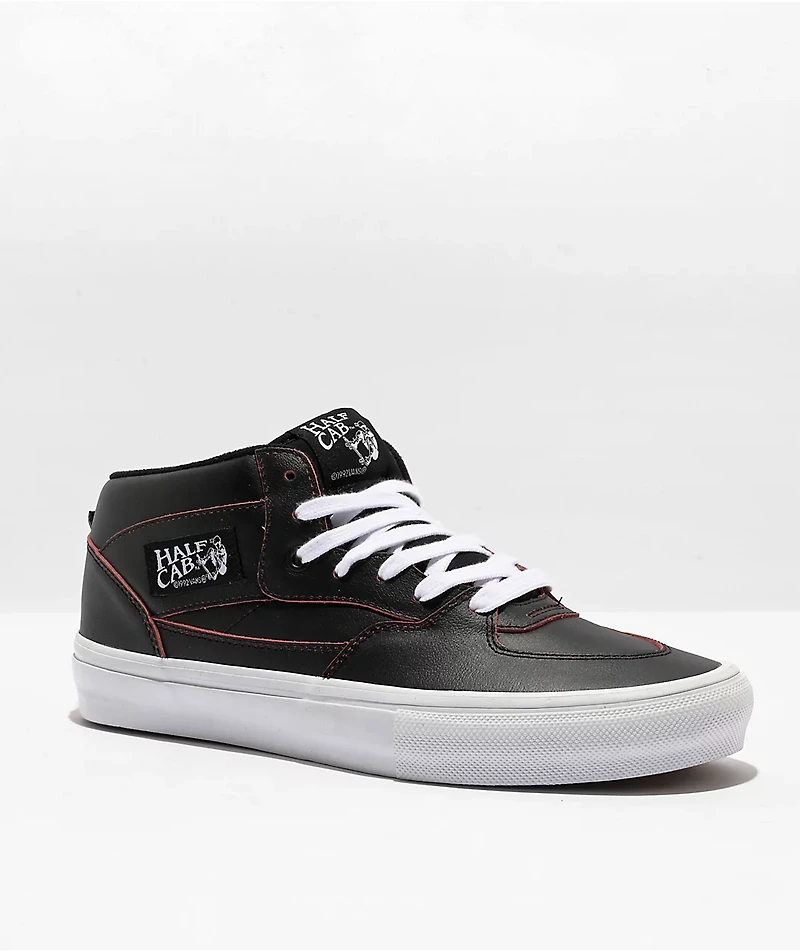 Vans Skate Half Cab Wearaway Black & Orange Leather Shoes