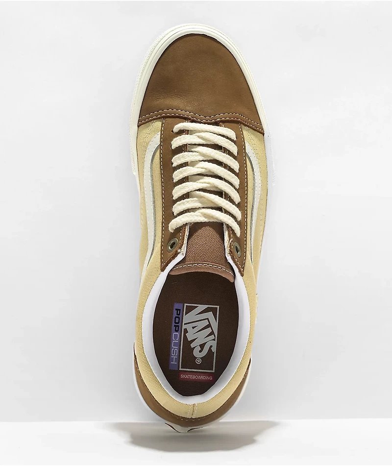 Vans Skate Old Skool Brown Nubuck Leather Canvas Shoes