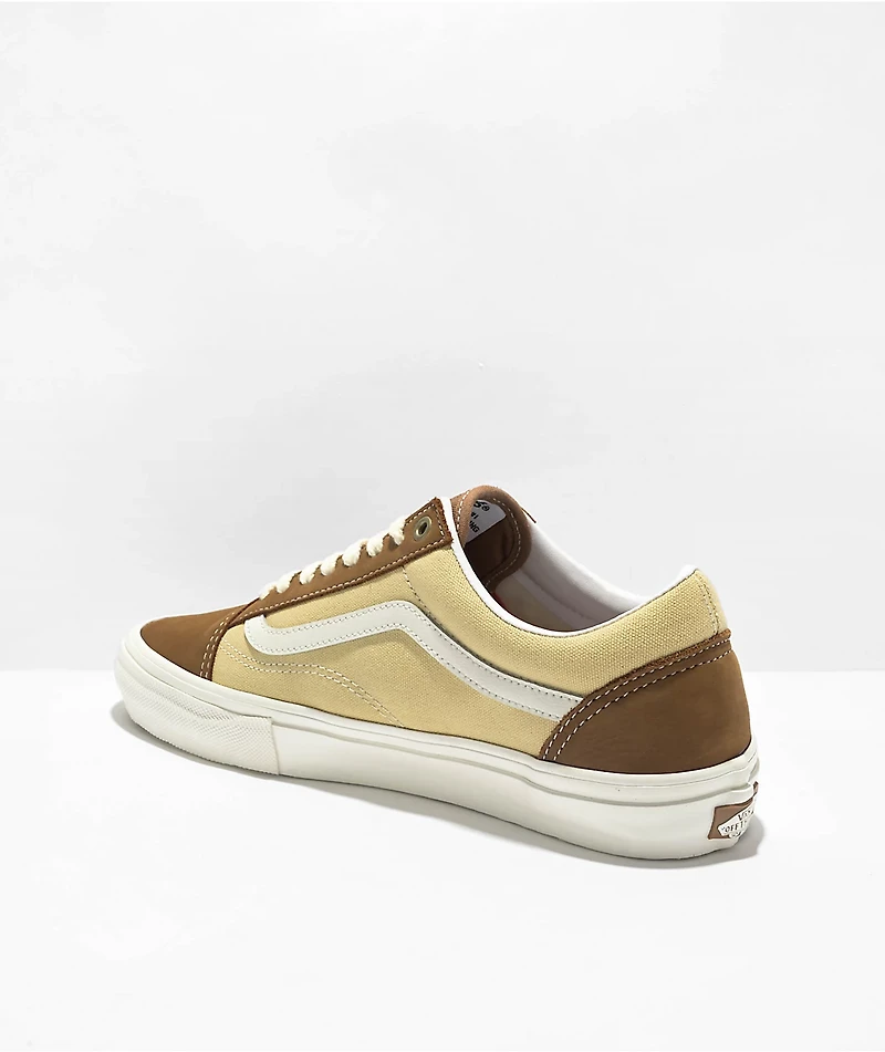 Vans Skate Old Skool Brown Nubuck Leather Canvas Shoes