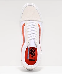 Vans Skate Old Skool Checkerboard White & Orange Shoes