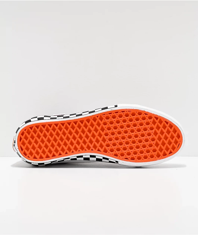 Vans Skate Old Skool Checkerboard White & Orange Shoes