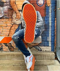 Vans Skate Old Skool Checkerboard White & Orange Shoes