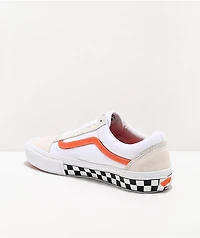 Vans Skate Old Skool Checkerboard White & Orange Shoes