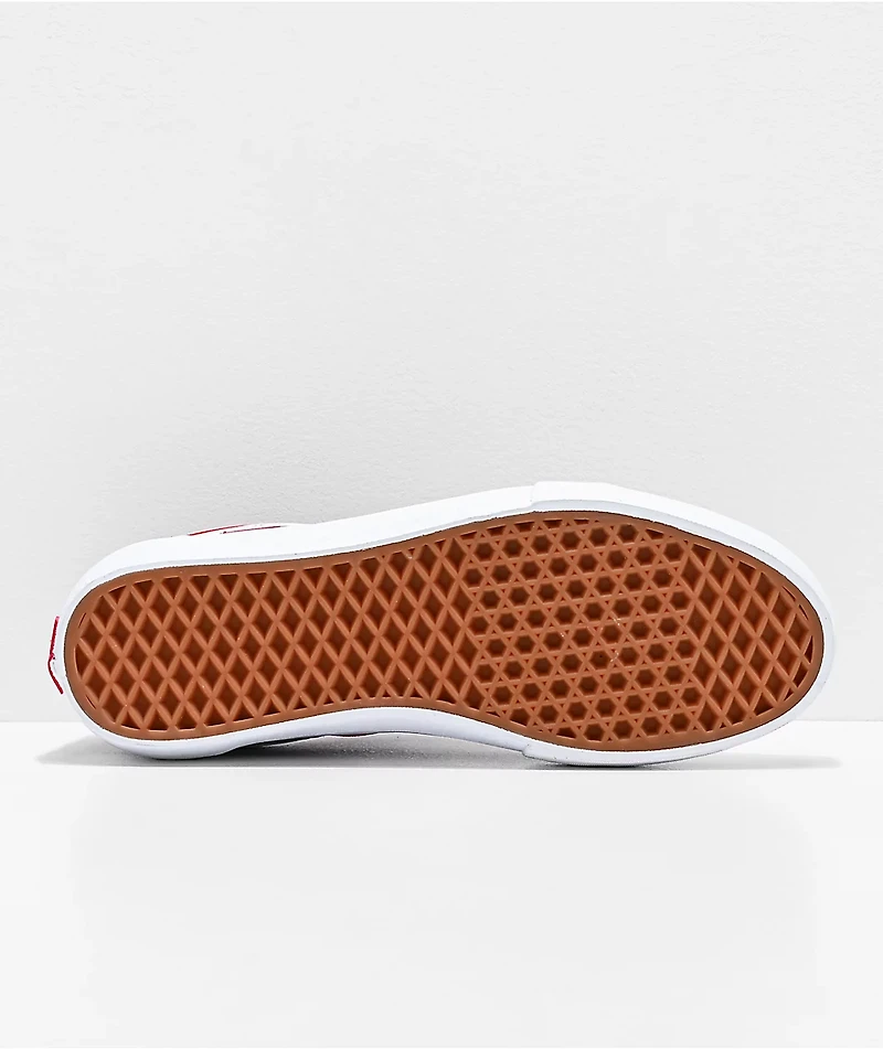 Vans Skate Old Skool Red & White Suede Shoes
